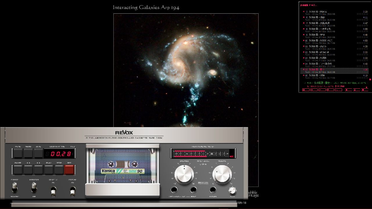 音楽プレーヤソフト　AIMPはおじさんの味方！音もいいがスキンは昔のステレオコンポを思い出させる