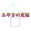 三平方の定理がひと目で分かる展示が面白い